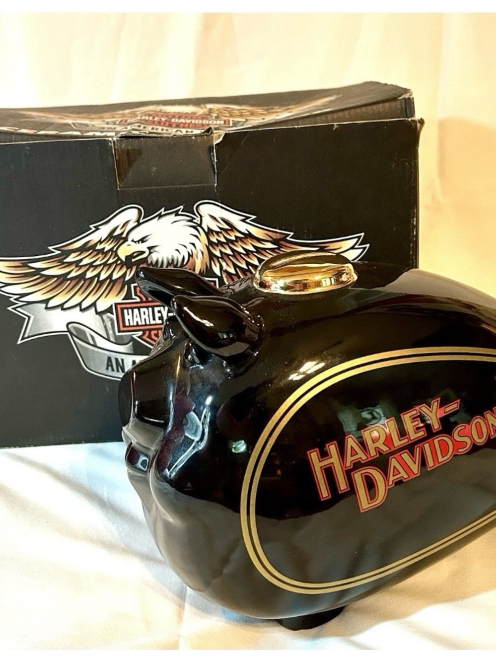 Harley Davidson HOG Piggy Bank 2004-Display Model-NEW W/ ORIGINAL BOX